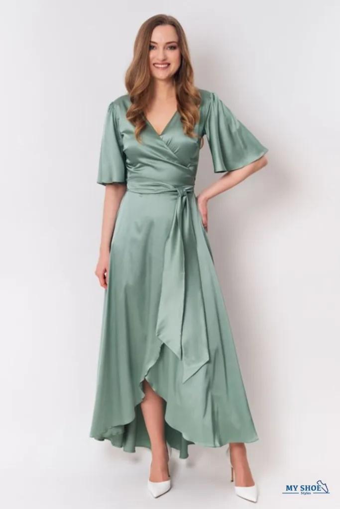 Mint Green Wrap Maxi Dress