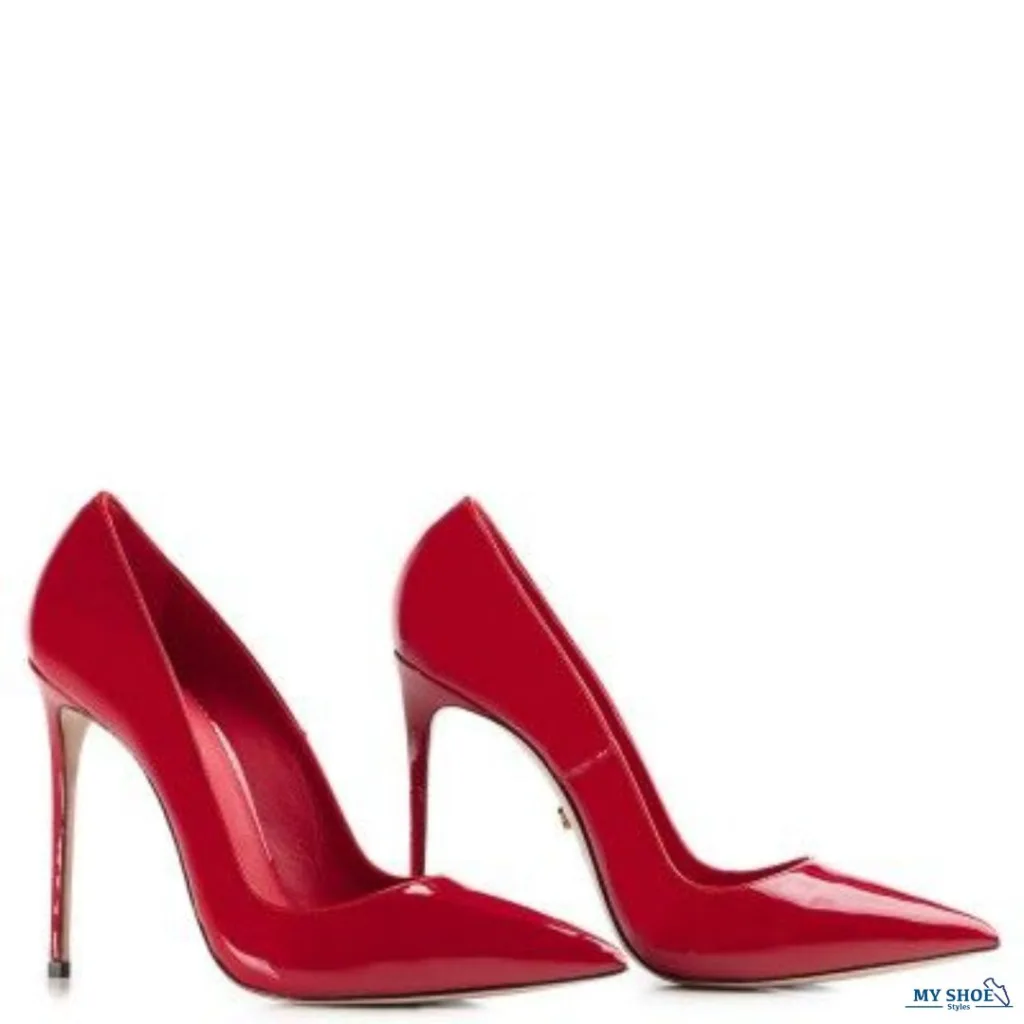 bold red shoes