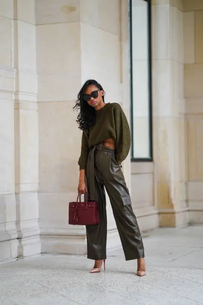 olive green pants outfit